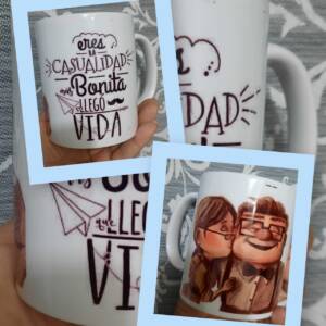 Mugs oreja y fondo blanco mensajes conmemorativos